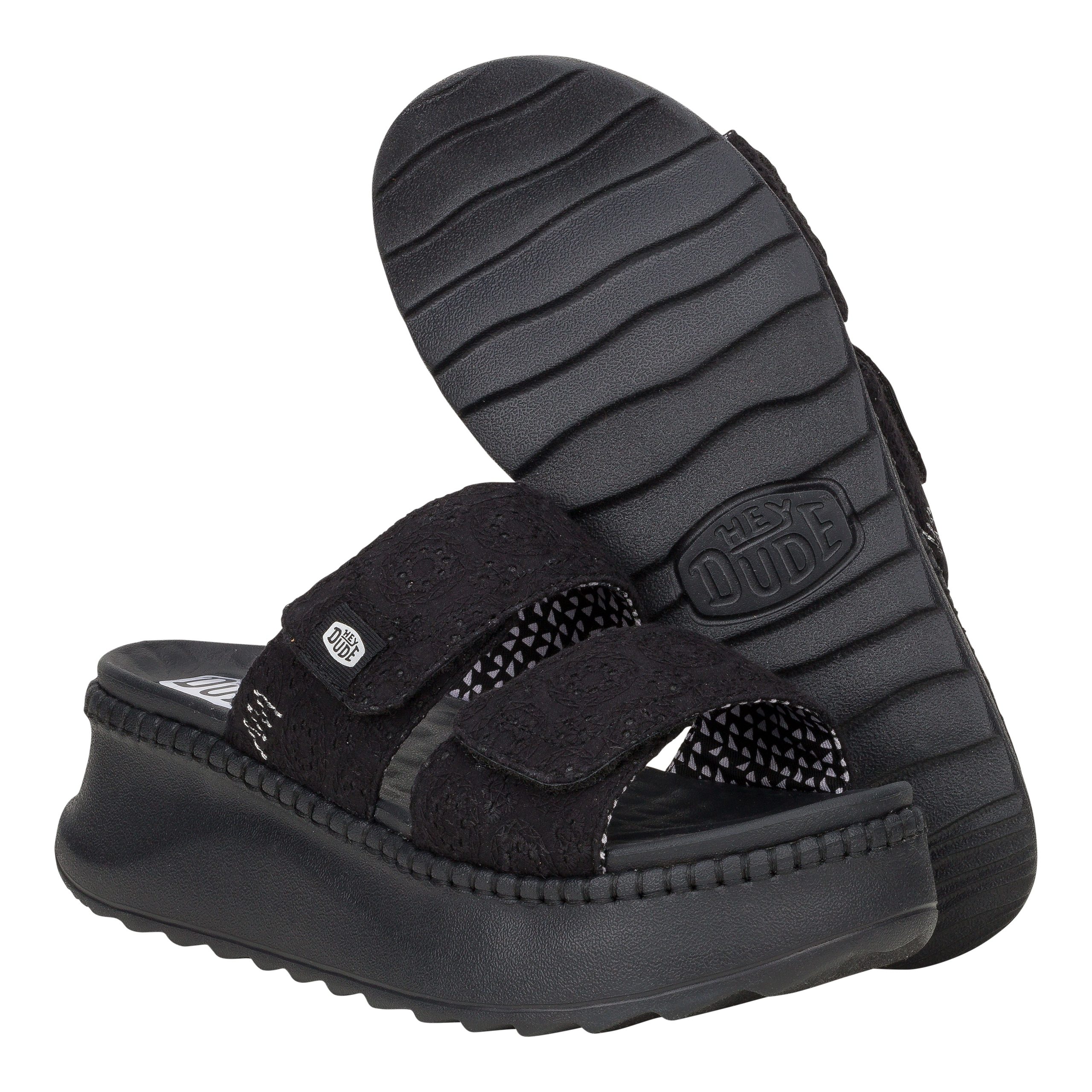 Delray Slide Eyelet – Black - Image 3