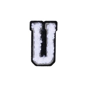 Letter U Patch – U Black/White