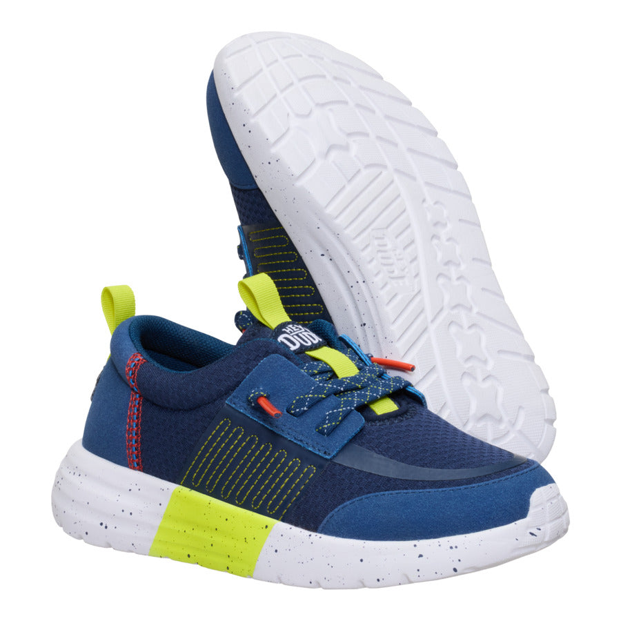 Sirocco Play Youth Sport Stripe – Navy/Lime - Image 3